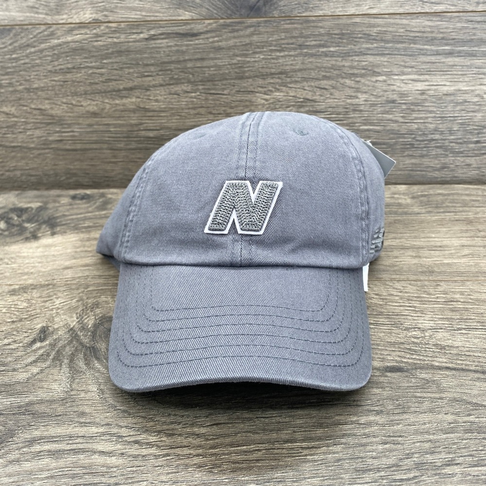 New Balance Gray Embroidered N Logo‎ Baseball Cap Dad Hat Adjustable